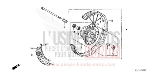 FRONT WHEEL CRF100F5 de 2005